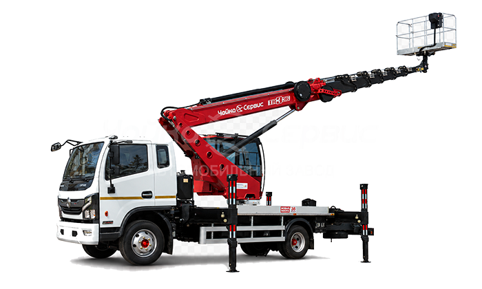 Автогидроподъемник телескопический (стрела за кабиной) DongFeng C120 с АГП Чайка TR336